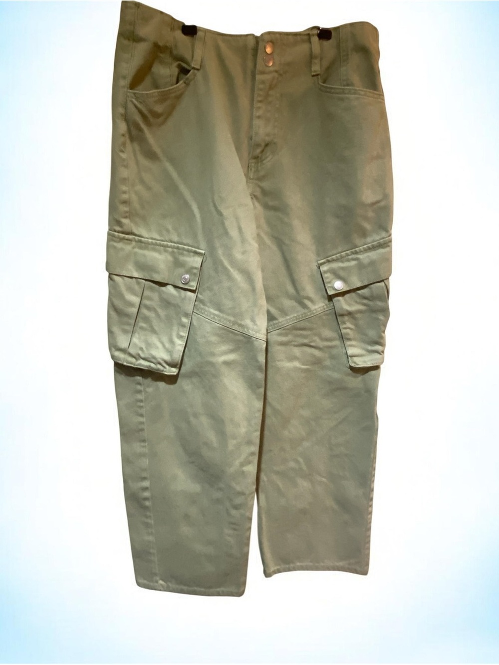 Forever 21 Women’s Olive Cargo Pants with Snap Flap Pockets size 28 (Medium 8)